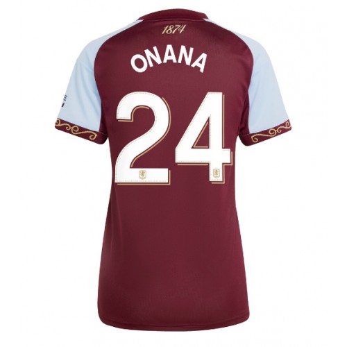 Ženski Nogometni dresi Aston Villa Amadou Onana #24 Domači 2025-26 Kratek Rokav
